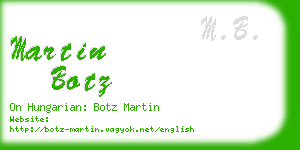 martin botz business card